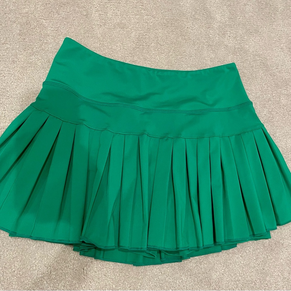 Green Pleated Skirt - size L